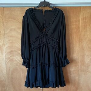 Elegant Black Ruffle Dress